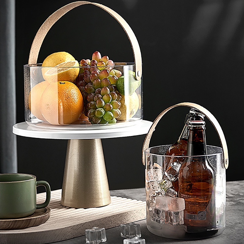 Xô đựng nước đá Ossayi giữ lạnh bia rượu có tay cầm tiện lợi