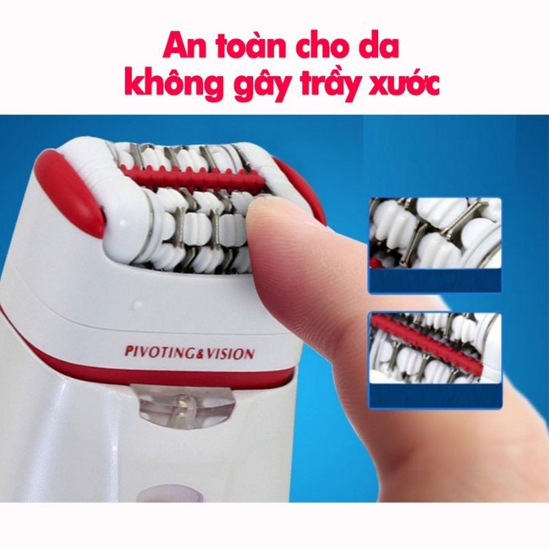 Máy tẩy lông đa năng 2in1 Kemei-2668 chuyên dùng cạo, nhổ tỉa lông toàn thân sử dụng pin sạc tiện lợi