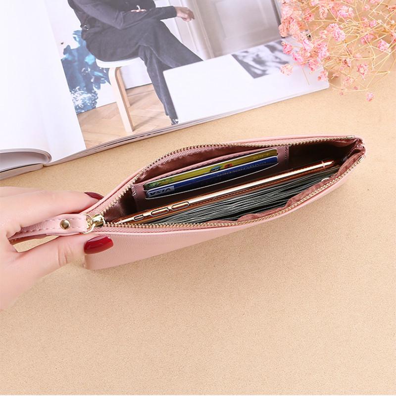 Ví Dài JASMIN NOIR Bằng Da Pu Khóa Kéo Thời Trang Cho Nữ