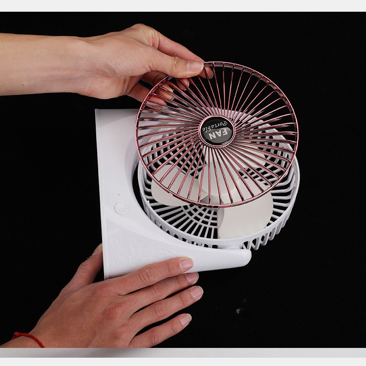Quạt Tích Điện mini FANPORTABLE Sạc Tích điện - 3 Chế Độ Gió Mạnh Mẽ, Nhỏ gọn Tiện Lợi - Pin chạy 3-5h HUSO | BigBuy360 - bigbuy360.vn
