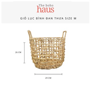 Giỏ đựng đồ lục bình đan thưa thắt nút TBH02