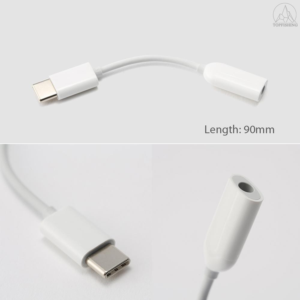 Dây cáp sạc loại C 3.5mm đầu jack aux của Xiaomi cho tai nghe Samsung Huawei Lenovo OnePlus Android