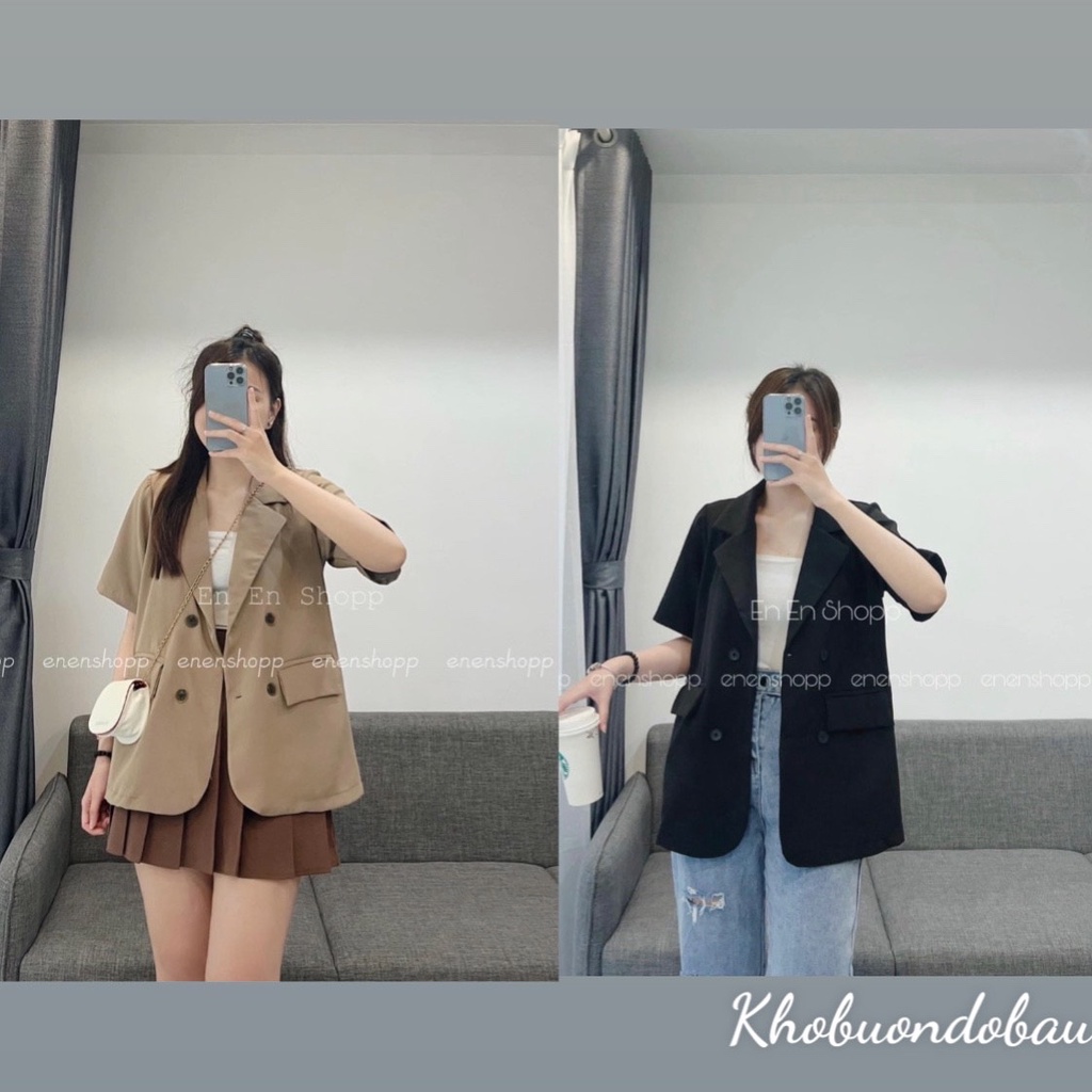 Áo Vest Nữ Dáng Rộng 4 Cúc Xinh Xắn - Áo Blaze Phong Cách Hàn Quốc Sang Chảnh Vest01