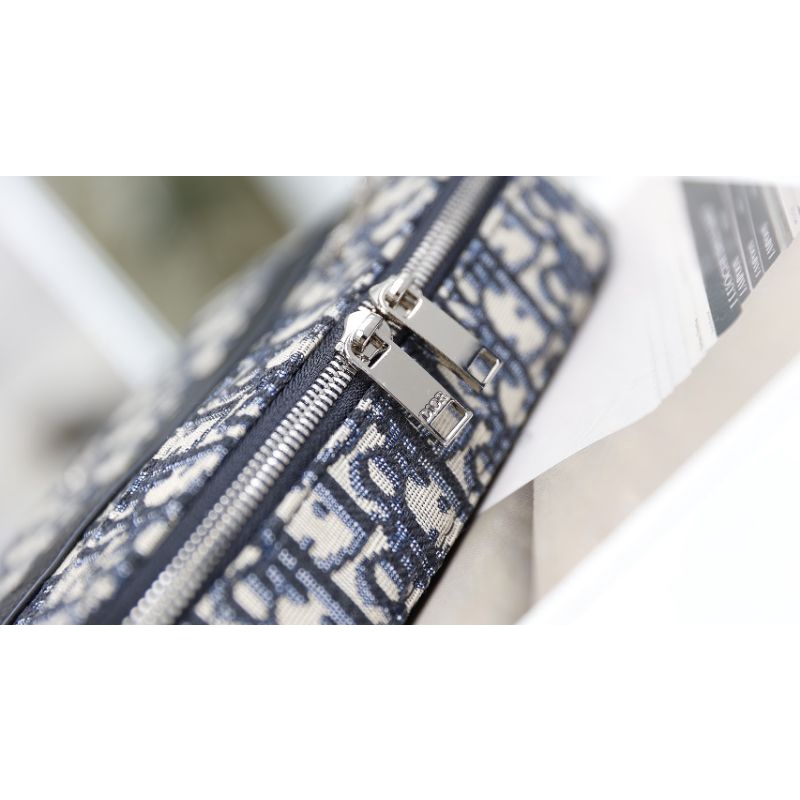 Túi đeo chéo nam&amp;nữ màu vải xanh sz11x17cm vải xanh chữ CD siêu hot