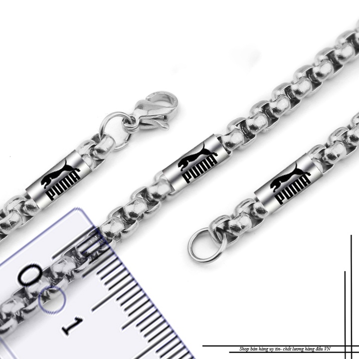 Dây chuyền nam inox kiểu bông dừa khít 5ly bọc khoen inox khắc P đem lại đẳng cấp, phong độ cho người đeo