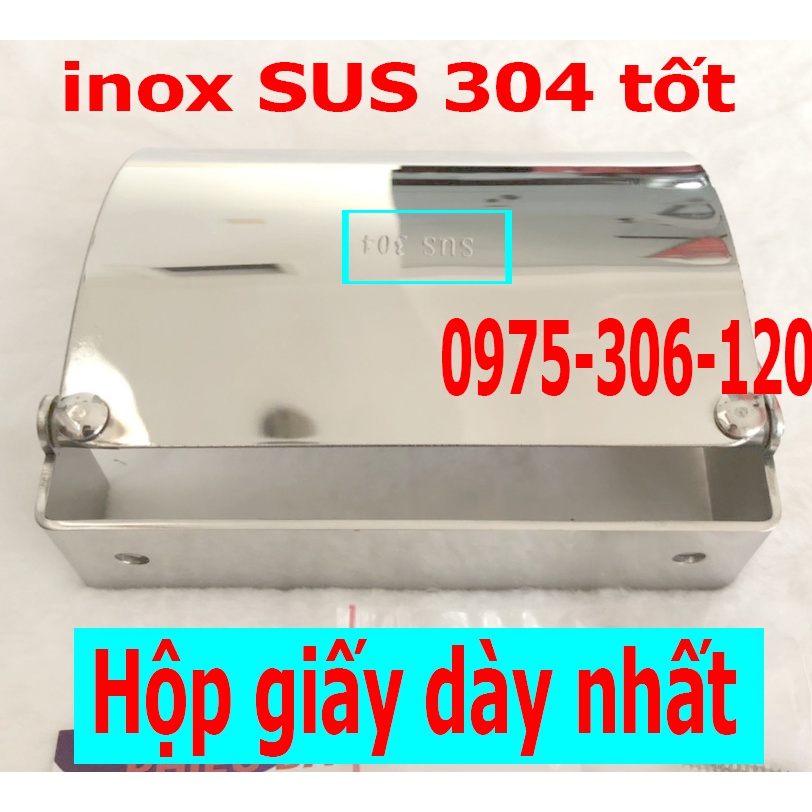 [LOẠI 1-HỘP GIẤY DÀY] Hộp giấy vệ sinh trong nhà tắm 100% INOX 304 HG4 đảm bảo khách hài lòng inox dày đánh bóng đẹp