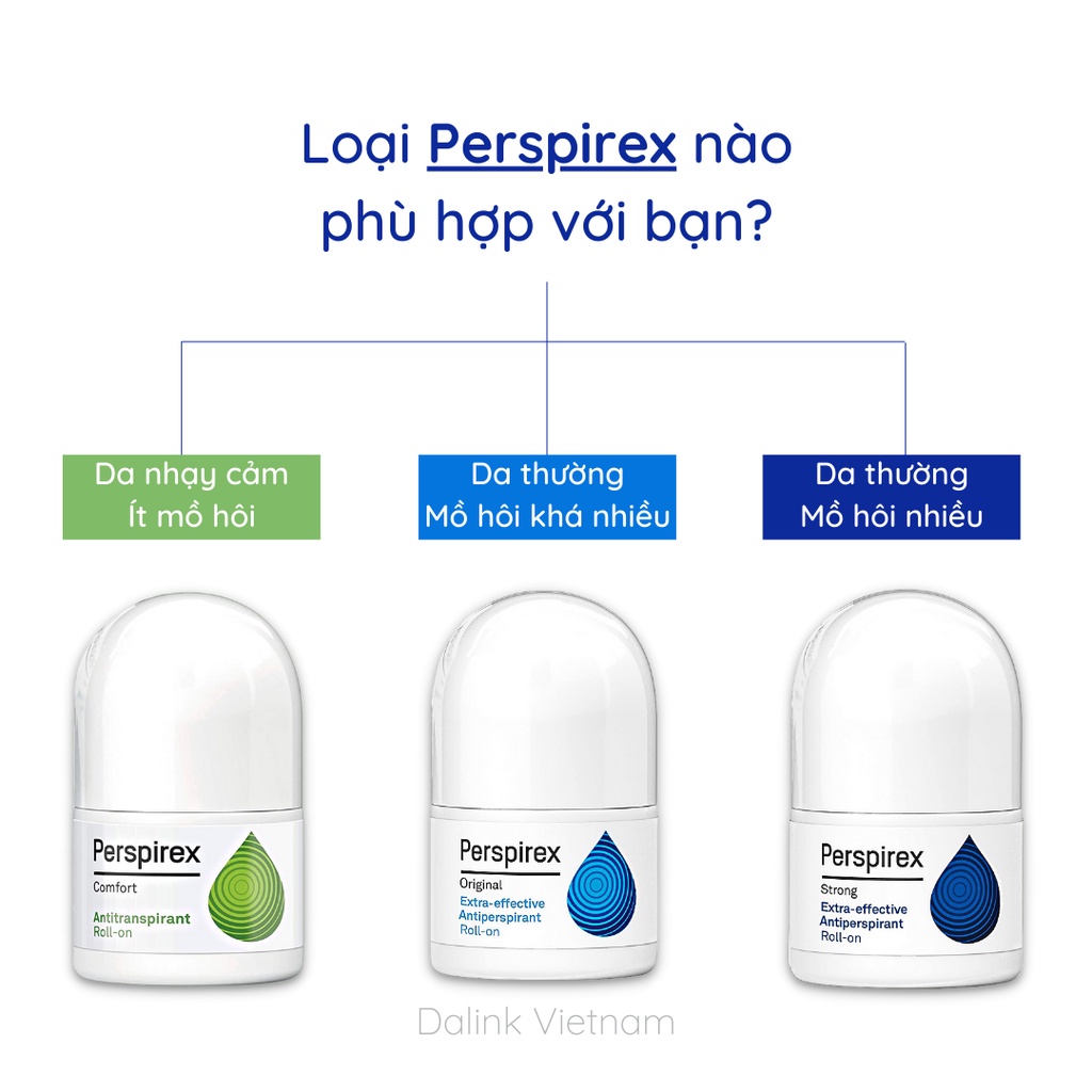 [Chính hãng] Lăn nách Perspirex Original: lăn khử mùi hôi nách và ngăn tiết mồ hôi loại vừa