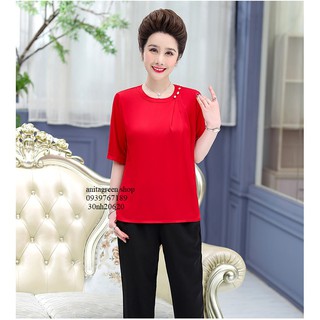 tk2-0620-ÁO KIỂU TRUNG NIÊN NÚT CHUỖI