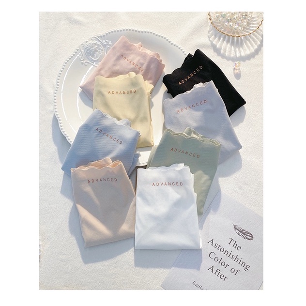 Quần Lót Đùi Mặc Váy Cradin Su Lạnh Viền Sóng Gân Tăm Co Giãn Cạp Chống Tụt 6689