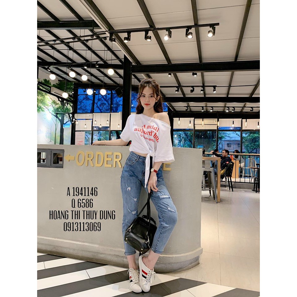 Áo Kiểu Nữ💥𝑭𝑹𝑬𝑬𝑺𝑯𝑰𝑷💥Áo Lụa Lệch Vai Cột Nơ Eo,Áo Kiểu Nữ,LY STORE