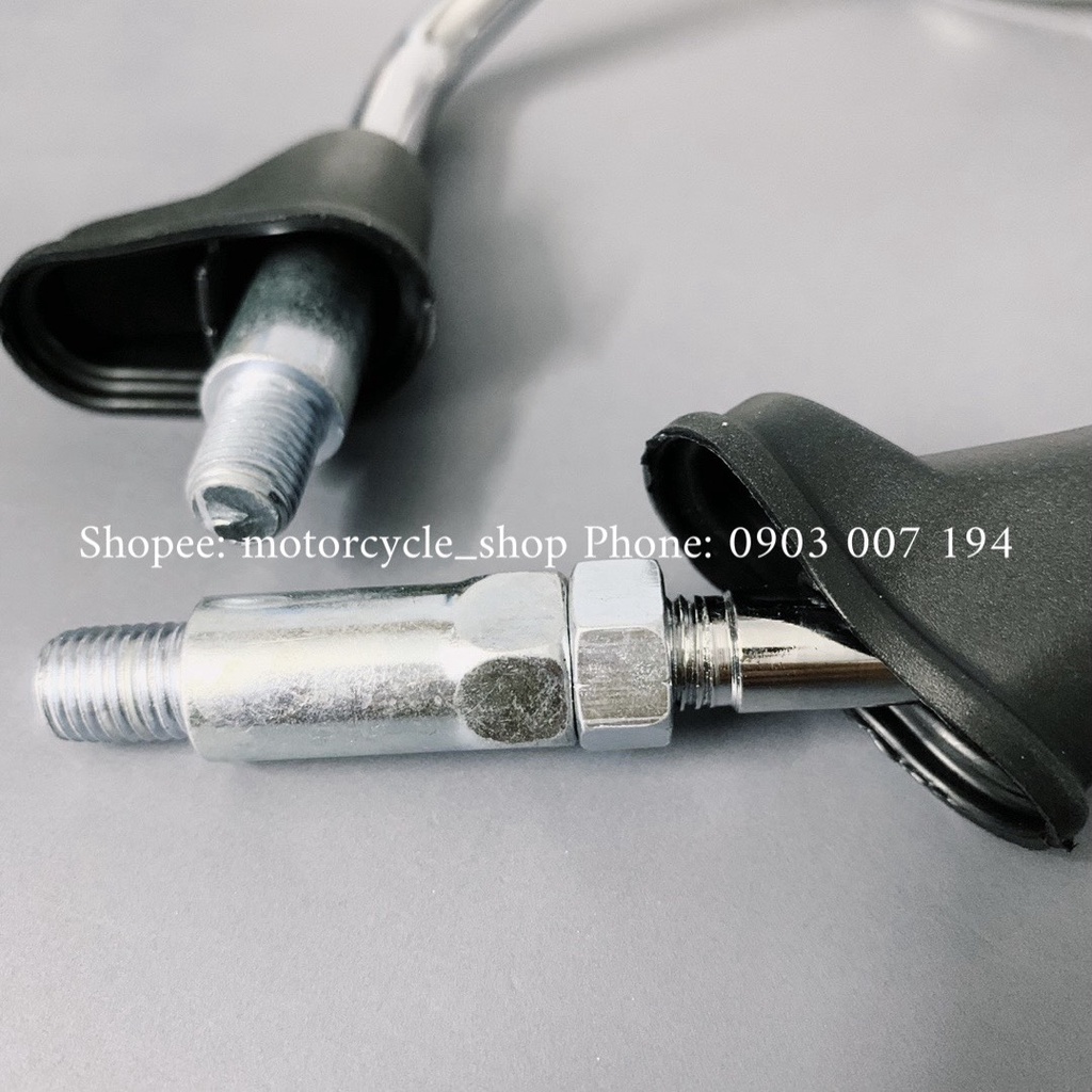 kính/ gương chiếu hậu SH MODE kiểu tròn Inox cứng cáp, sáng bóng - Gắn được nhiều dòng xe (giá 1 cặp)