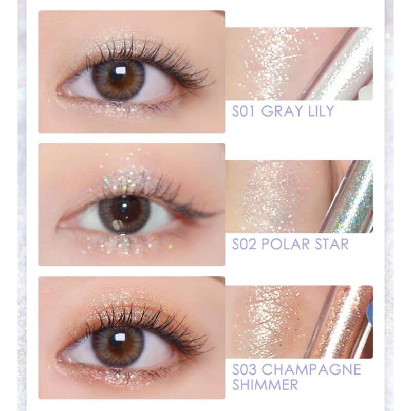 Xiangbao Kem Trang Điểm Mắt Dạng Lỏng Twinkle Ánh Kim Loại Lấp Lánh Không Rơi