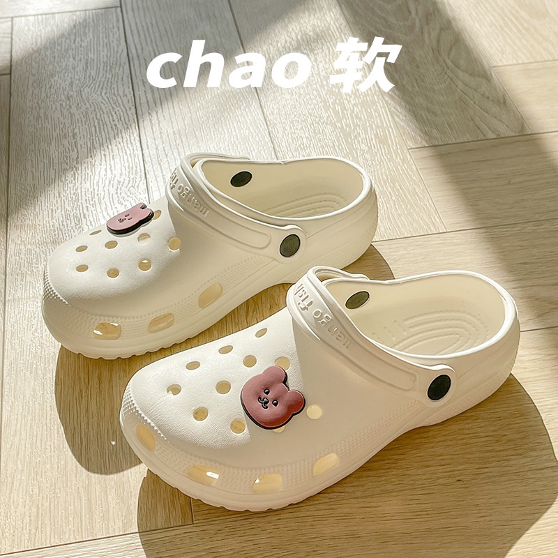 Dép Bít Mũi Đục Lỗ Dễ Thương Thời Trang Mùa Hè Cho Nữ