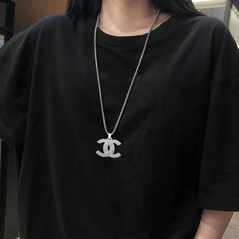 Vòng cổ dài YeYi đính đá phong cách hip hop thời trang thu đông cho nữ