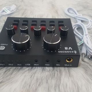 mic thu âm livestream hát karaoke micro woaichang bm900 card v8