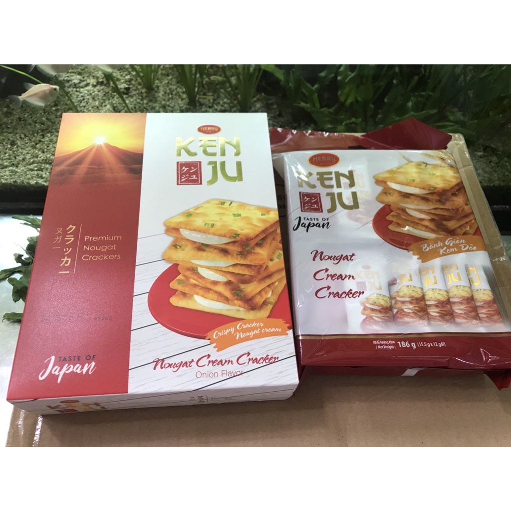 Bánh Quy Giòn Kem Dẻo Ken Ju, Premium Nougat Crackers (Hộp 279g)