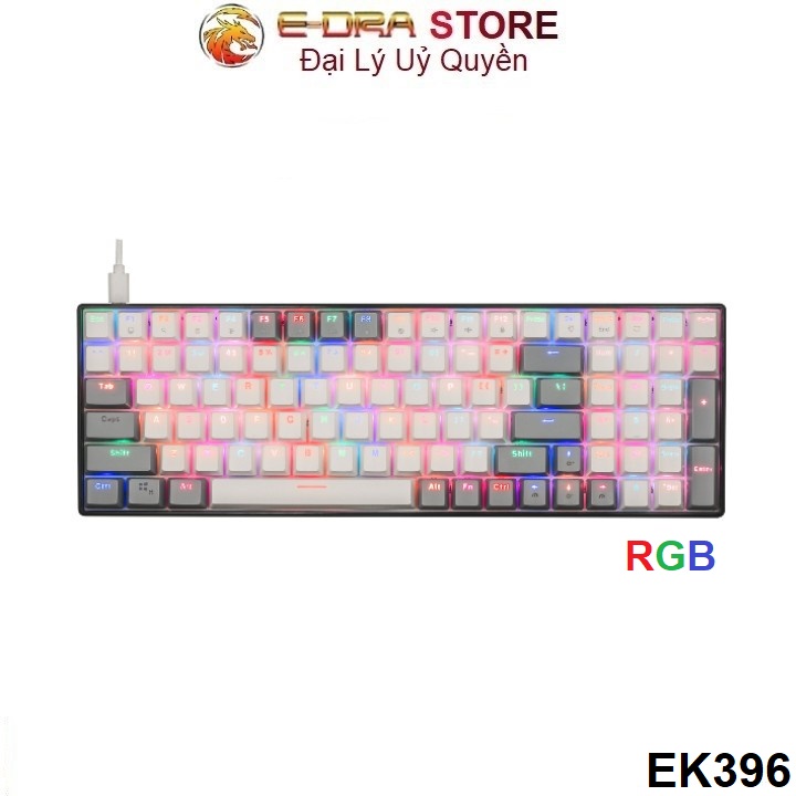 Bàn phím cơ Edra EK396 LED RGB ( Blue /Brown /Red Switch Huano)