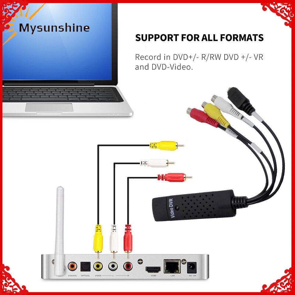 Đen Đầu Chuyển Đổi Usb 2.0 Cho Pc Tv Audio Dvd Dvr Vhs | BigBuy360 - bigbuy360.vn