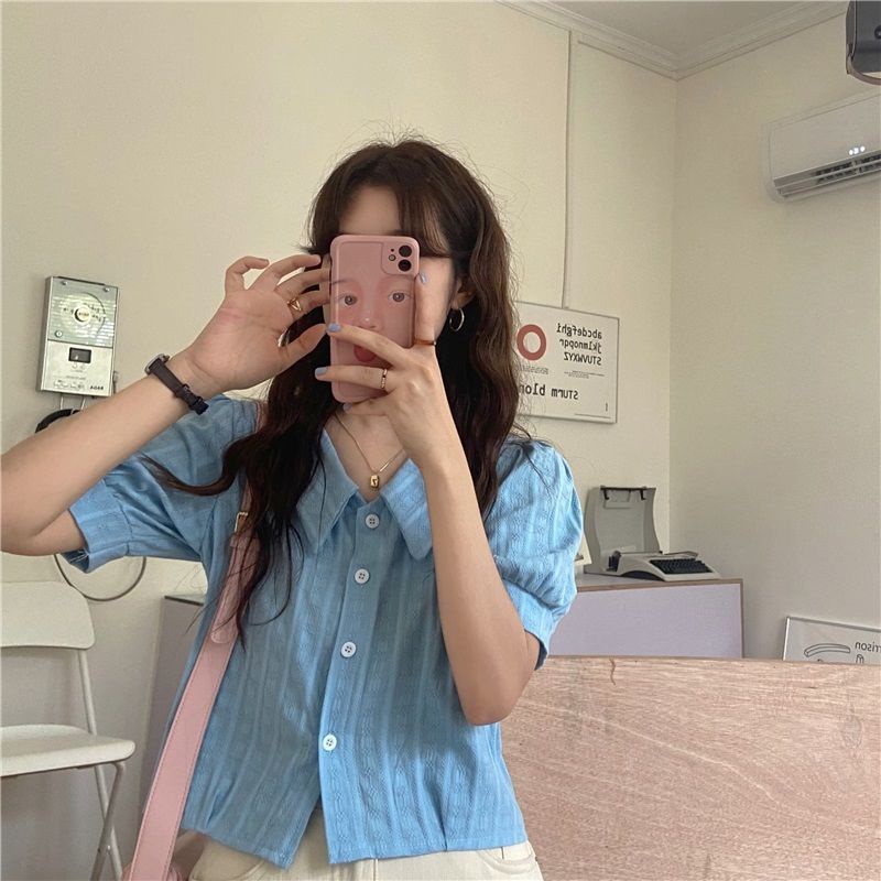 Áo Tay Ngắn Cổ Búp Bê Thời Trang Mùa Hè Hàng Mới Dành Cho Bạn Nữ