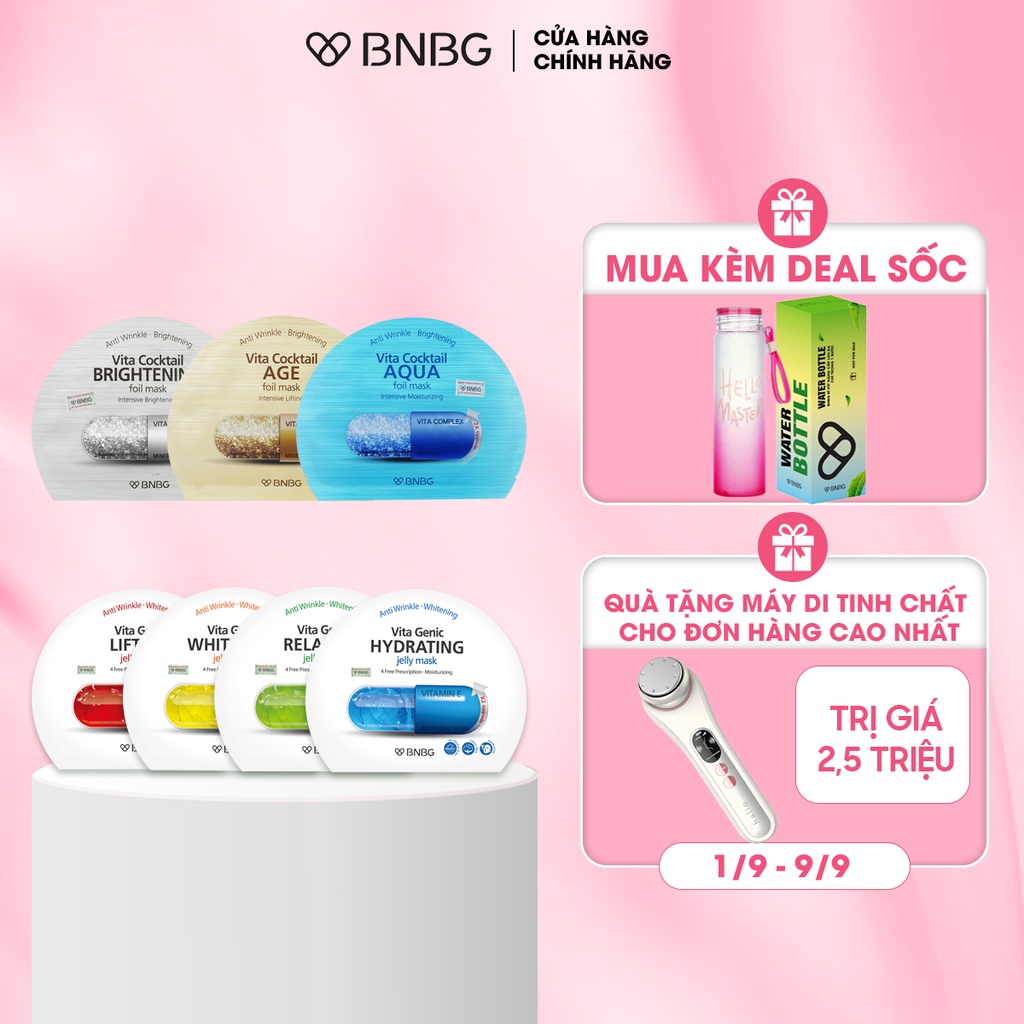 Combo 7 trọn bộ mặt nạ dưỡng da cao cấp, toàn diện BNBG Mask 30mlx7
