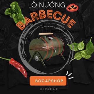 Bếp nướng than cắm trại Oven BBQ lò hun khói
