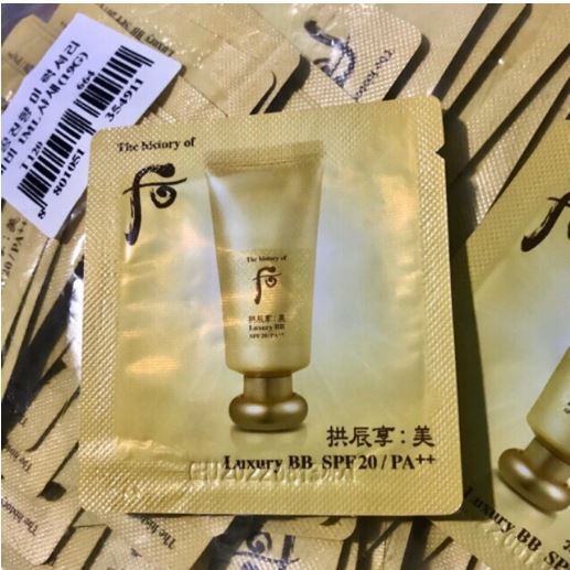 Gói kem nền trang điểm BB cao cấp cho lớp nền trong suốt chuẩn hàn Whoo Luxury BB SPF20/PA+++