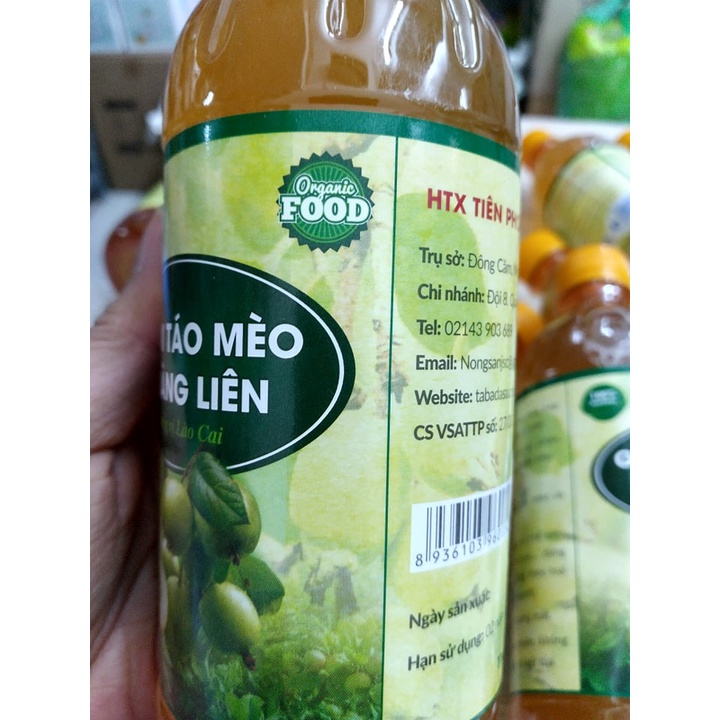 Giấm Táo Mèo Hoàng Liên- đặc sản Lào Cai, chai 500ml- chuẩn Organic Food, date 5/2023