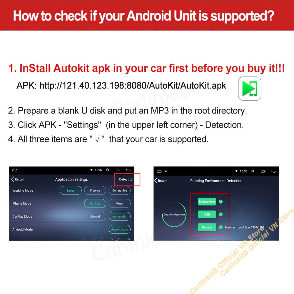 Kích hoạt Apple Carplay không dây & Android Auto có dây dùng cho màn Android - Carlinkit CPC200-Autokit 2021