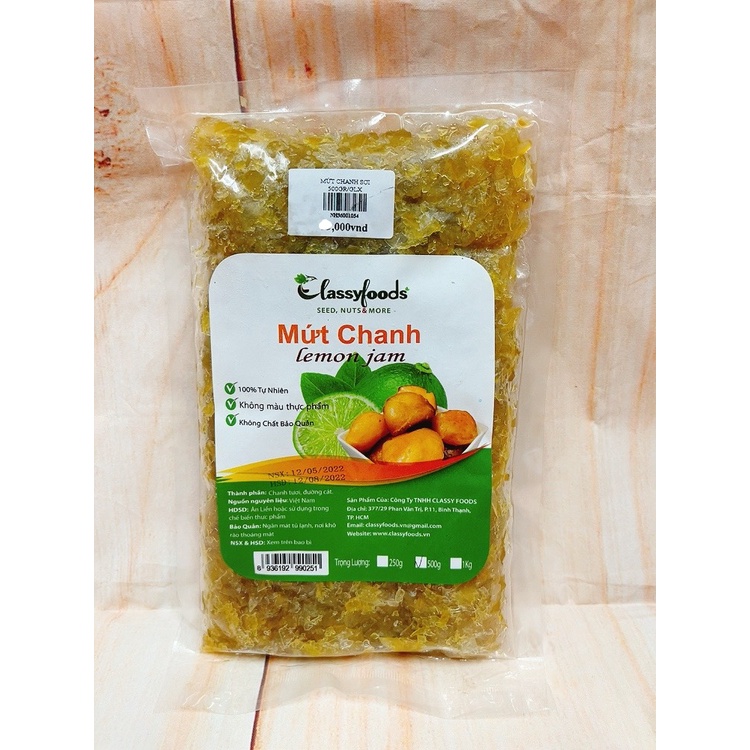 Mứt Chanh Cắt Nhỏ 500gr Classyfood