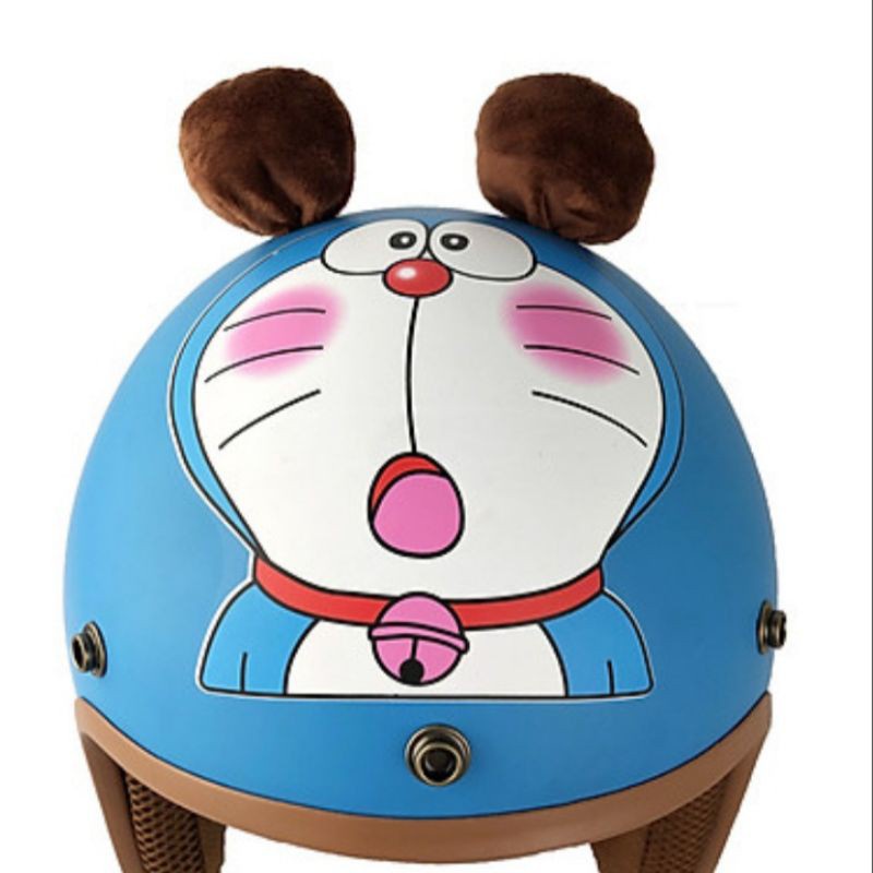 Mũ bảo hiểm 3/4 doremon xanh