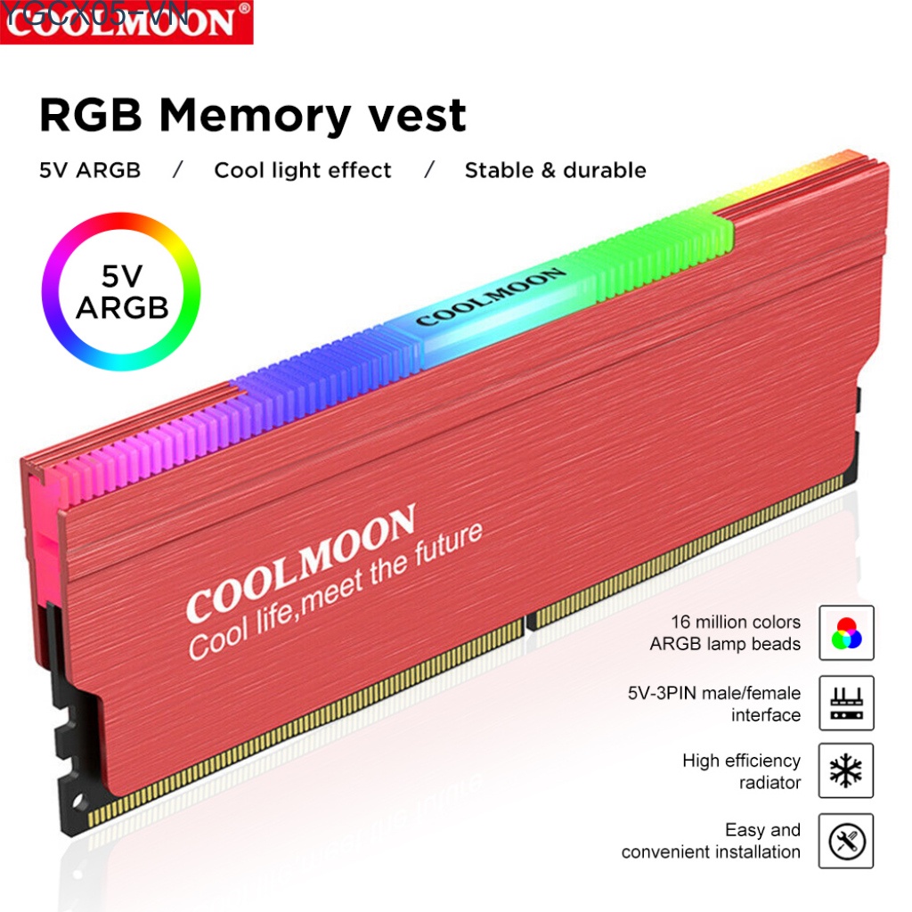 Bộ Nhớ Ram Coolmoon Cr-D134S 5v Argb Cho Máy Tính | BigBuy360 - bigbuy360.vn