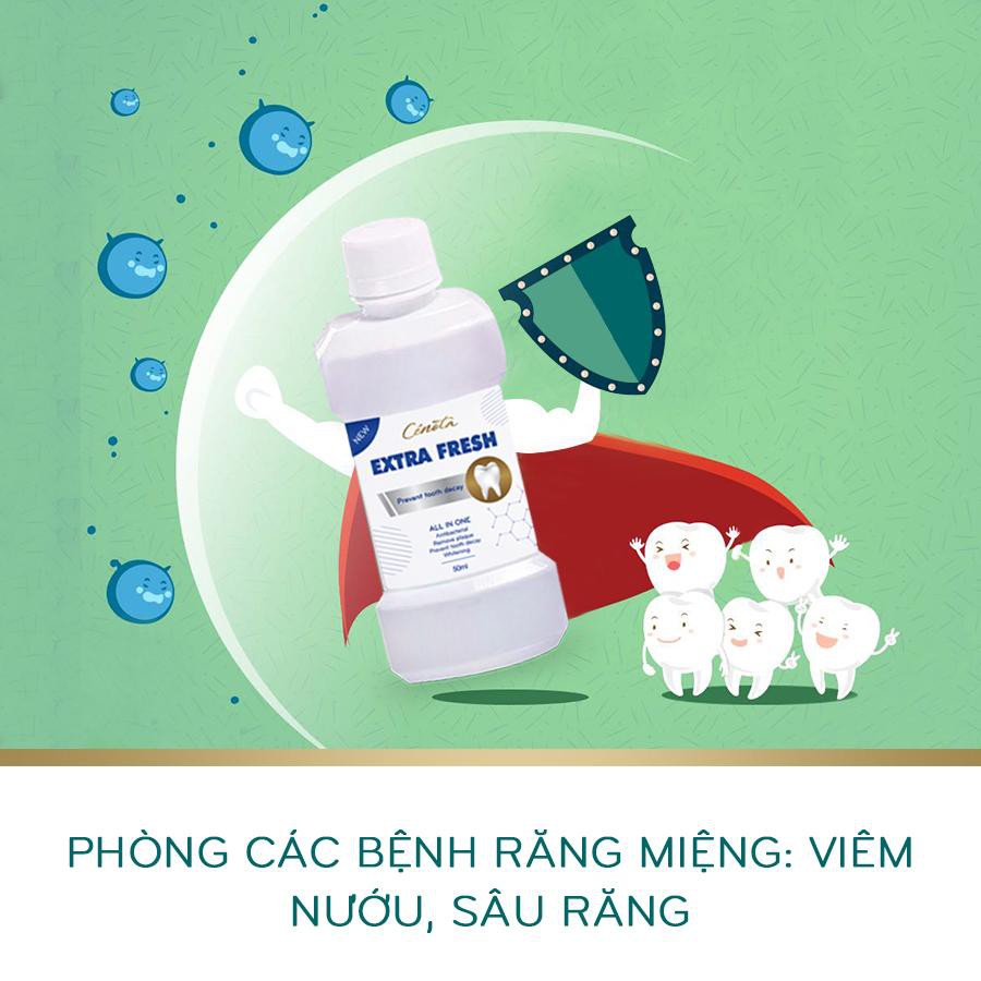 Nước súc miệng Cénota Extra Fresh, nước súc miệng thảo dược thiên nhiên