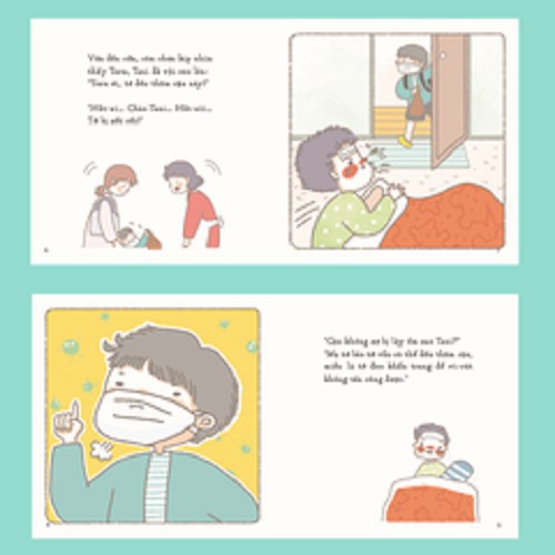 Sách - Đừng để bị cúm - Ehon Nhật Bản dành cho trẻ từ 2 tuổi
