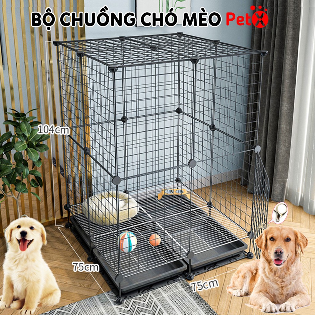 Chuồng chó mèo có chân khay lắp ghép Petoka (cho thỏ, sóc, nhím, bọ ú…)