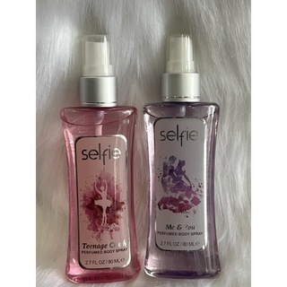 Nước hoa ,dầu thơm toàn thân SELFIE chai 80ml màu Hồng và màu tím siêu thơm giữ hương lâu xịt body dành cho tuổi tin