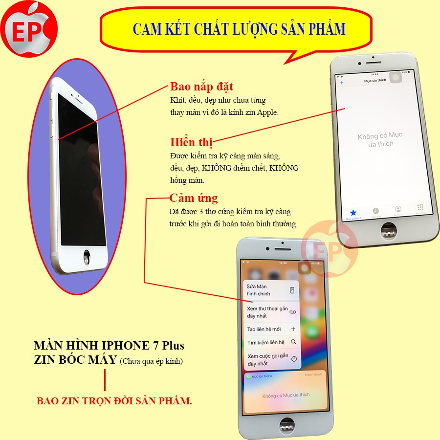 Màn hình iPhone 7 Plus ZIN BÓC MÁY 100% chính hãng Apple. | BigBuy360 - bigbuy360.vn