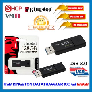 USB 3.0 Kingston DT100G3 128GB tốc độ cao copy cực nhanh - Bảo hành 5 năm !