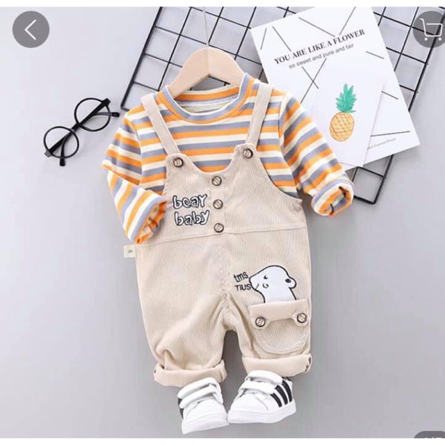 Set yếm cho bé gái 2-4 tuổi