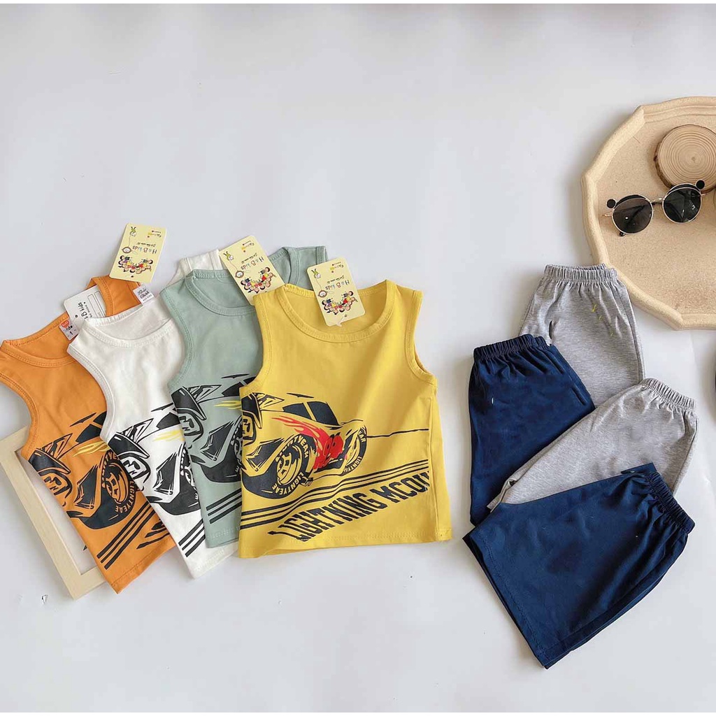 [HOT] BỘ BA LỖ IN HÌNH XE ĐUA TỐC ĐỘ CHẤT COTTON MỀM MÁT THẤM HÚT MỒ HÔI CHO BÉ 8-24KG. VIDEO THẬT. XƯỞNG MAY BIBO