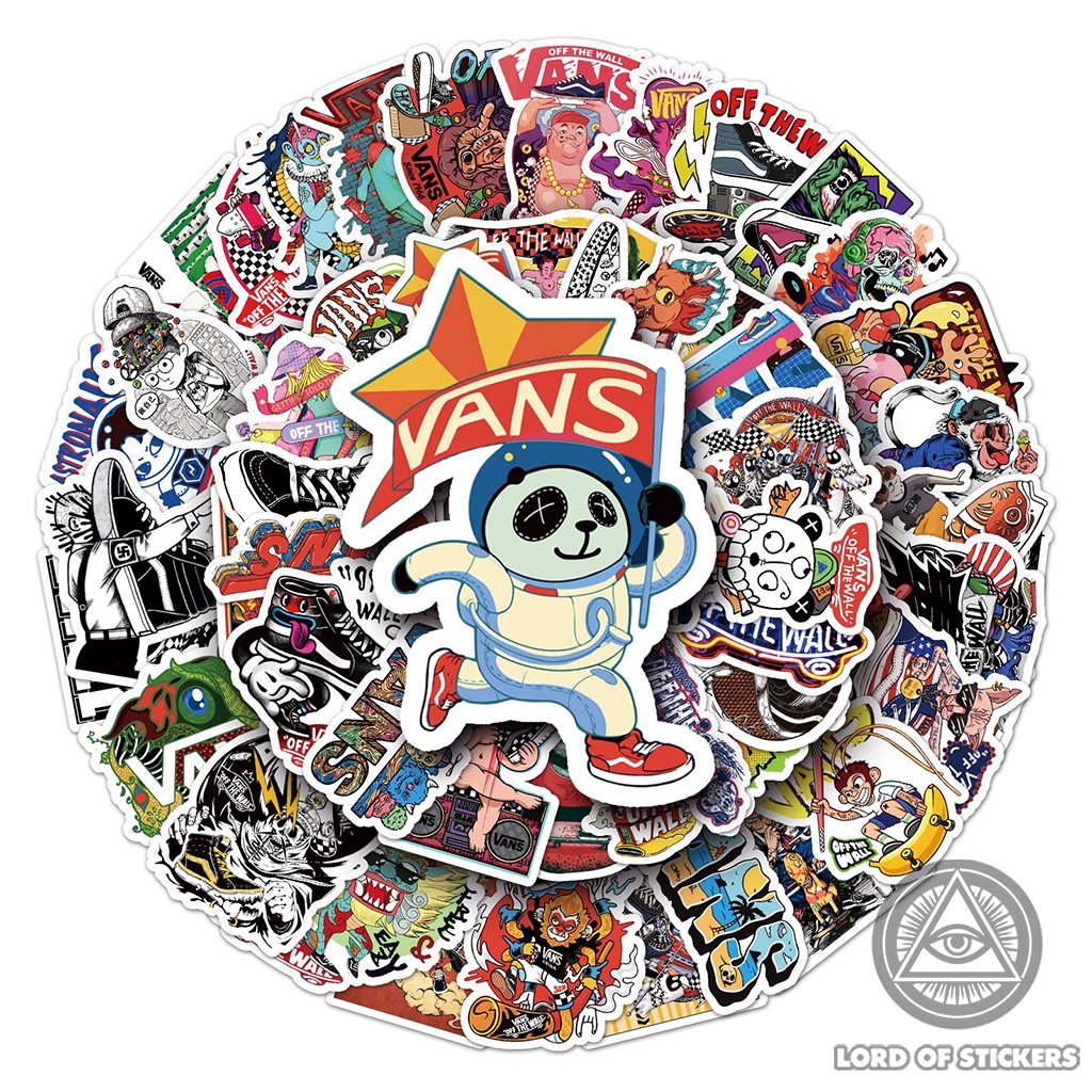 Set 52 Hình Dán Vans Off The Wall Sticker Graffiti Sneaker Chống Thấm Nước Dán Mũ Nón Bảo Hiểm, Laptop, Ván Trượt, Vali