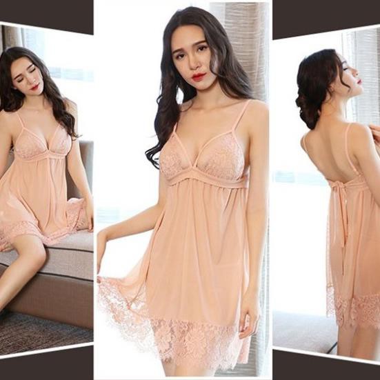 Váy ngủ sexy hai dây 🔥Hình thật🎁Size dưới 58 kg đồ ngủ voan thun ren cúp ngực quyến rũ sale giá rẻ AM10004 ྇