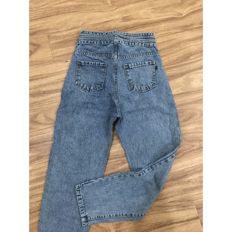 Quần jeans baggy MaiAnh.88 quần jean nữ lưng cao cạp đinh cá tính | BigBuy360 - bigbuy360.vn