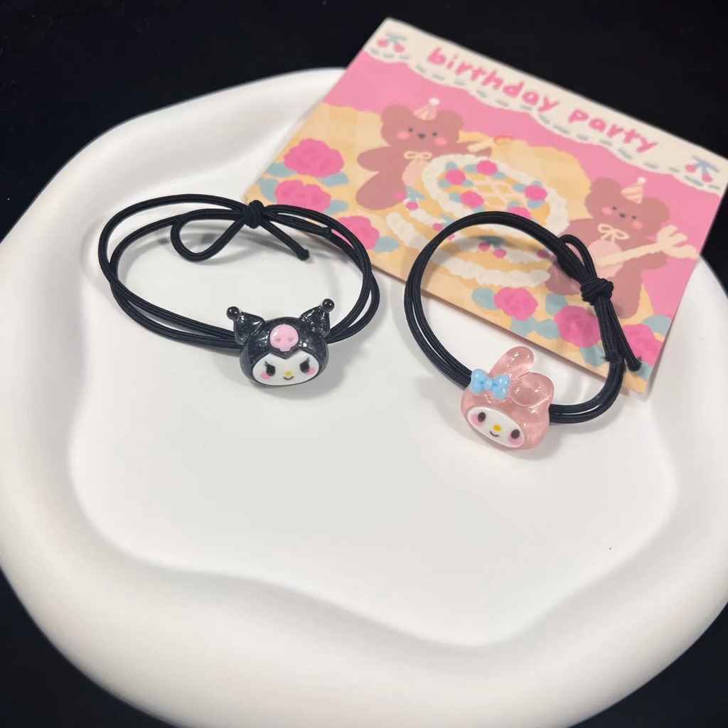 Dây Cột Tóc Trong Suốt Họa Tiết Hoạt Hình Dễ Thương