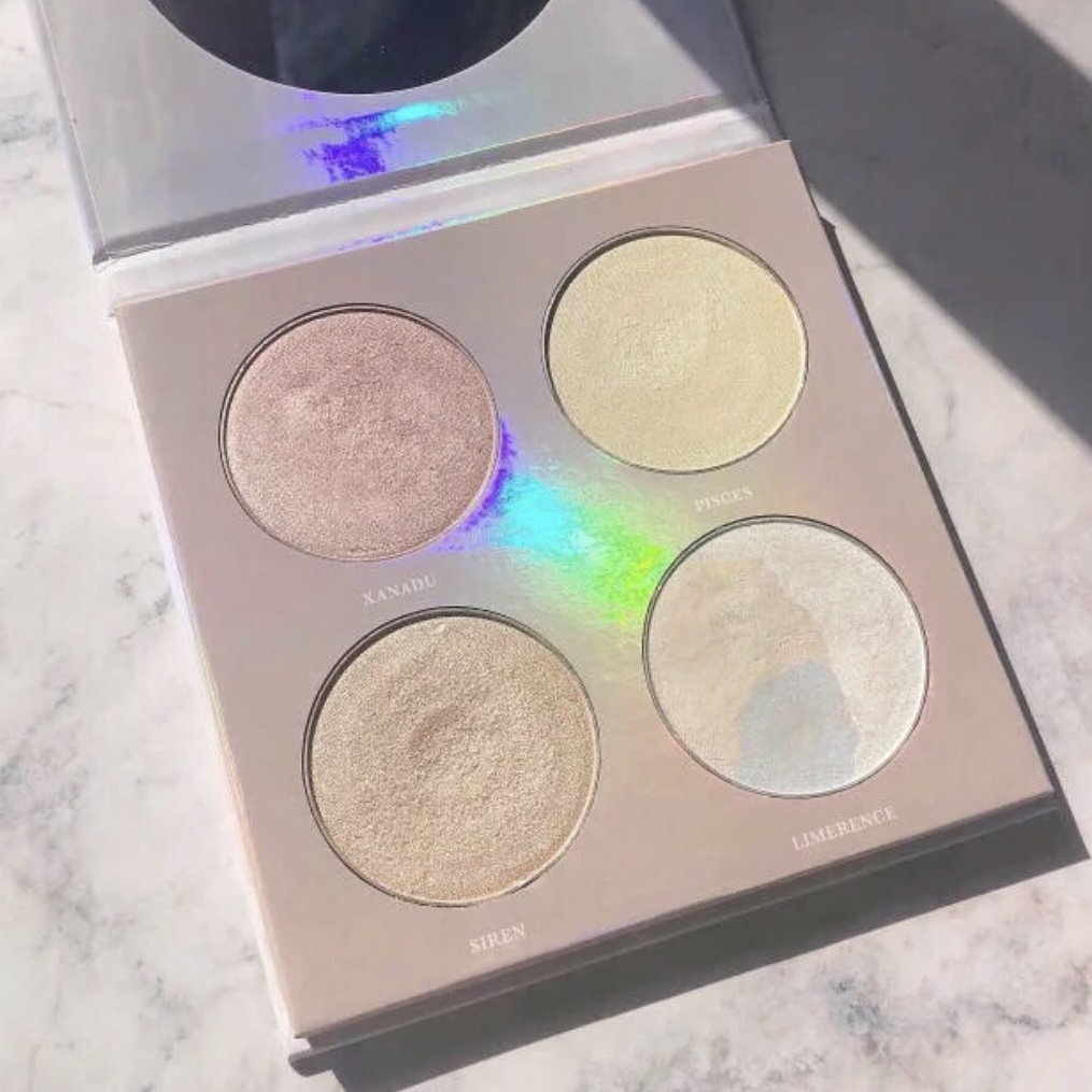 Phấn bắt sáng 4 Màu Guicami ánh nhũ lấp lánh chất mềm mịn tiện dụng cho mũi và cơ thể