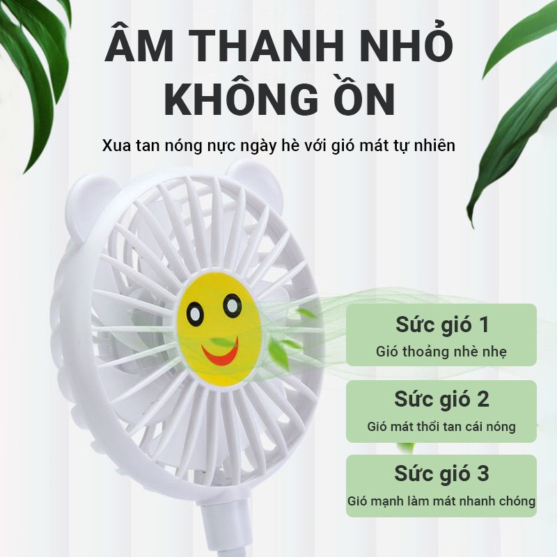 Quạt kẹp để bàn Cát Thái P8 công suất 4.5W 3 mức sức gió xoay chỉnh 720 độ mọi hướng cổng sạc Micro sức gió lớn nhỏ gọn