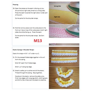 Rập giấy quần áo búp bê M13