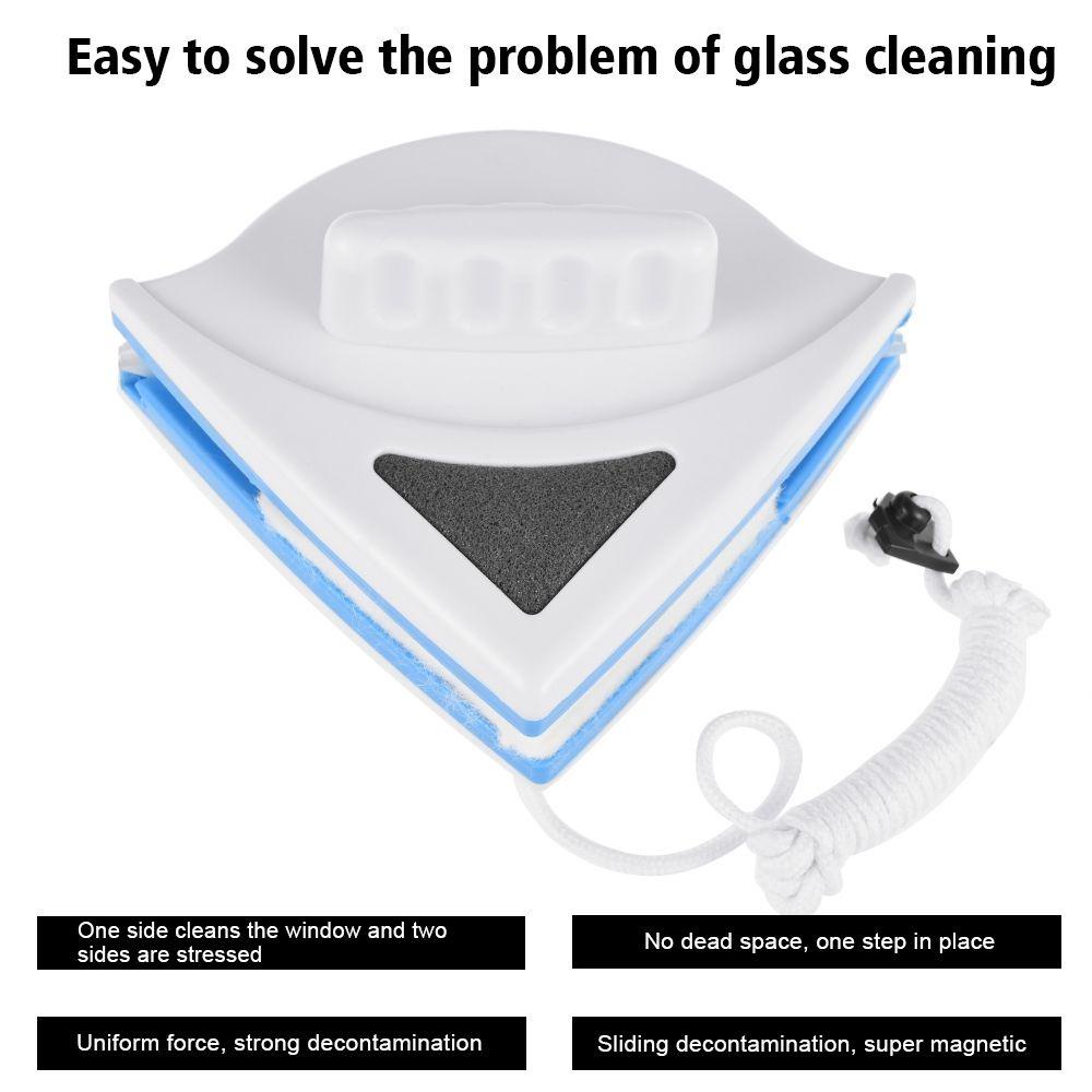 Mocho Dụng Cụ Lau Kính Cửa Sổ Hai Lớp Hình Tam Giác Chống Rơi Sáng Tạo