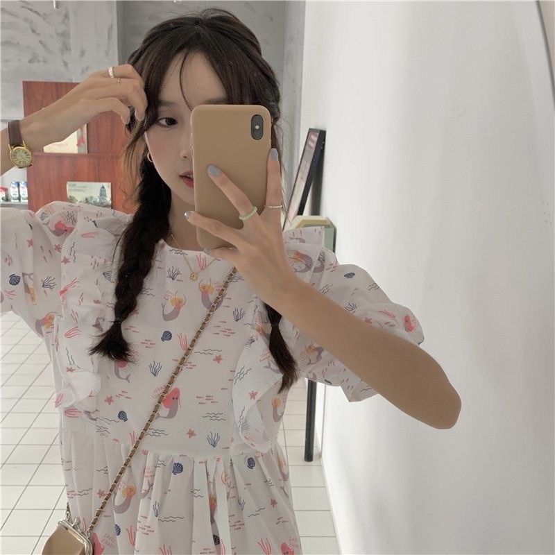 Đầm Dáng Rộng Thời Trang Mùa Hè Hàn Quốc Cho Nữ