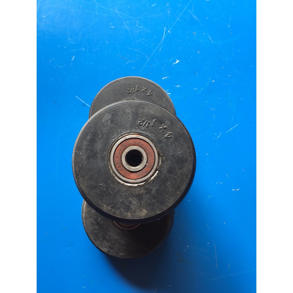 Bộ 4 bánh xe chịu tải, bộ 4 bánh xe gang đặc 10cm  siêu bền Tặng kèm 4 đôi bi vừa bánh, bánh xe đẩy hàng