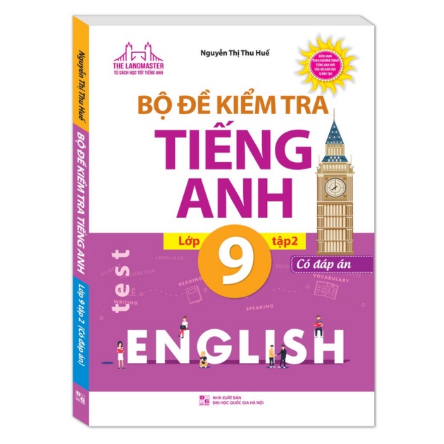 Sách - Combo Bộ đề kiểm tra tiếng Anh lớp 9 (trọn bộ 2 tập)